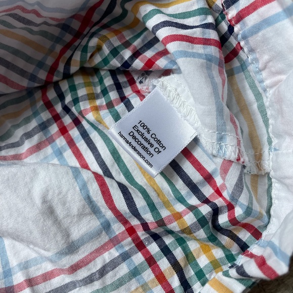 Hanna Andersson Baby 3-6 Months Plaid Long Sleeve Blouse White Red Yellow Green - Picture 5 of 7